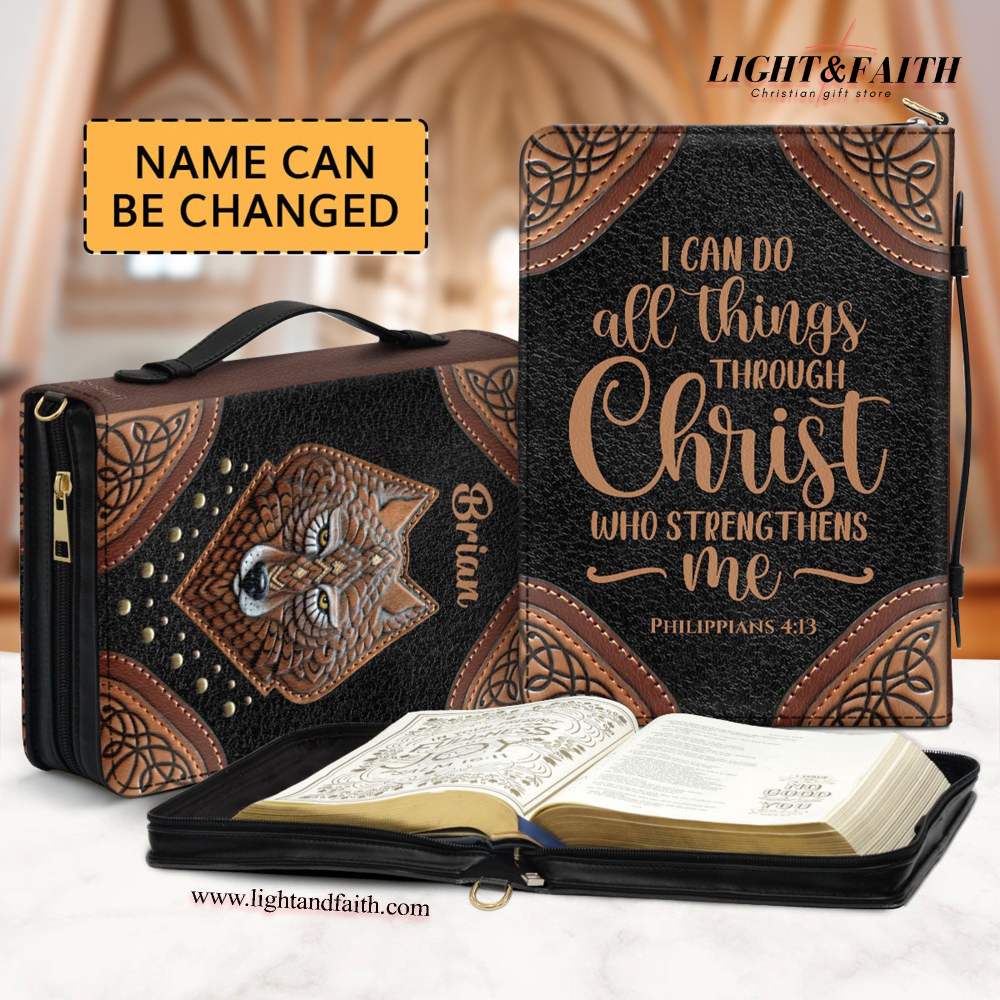 Personalized Zippered Bible Cover, Bible Carrying Case With Name, Gift For Team Leaders, Christian Gift, Bible Covers Jesus Gifts